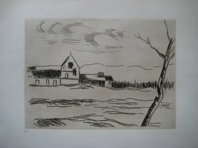 De Vlaminck Maurice Annotated Engraving Hc Etching Nesles-La-Vallée Walterski. N°119