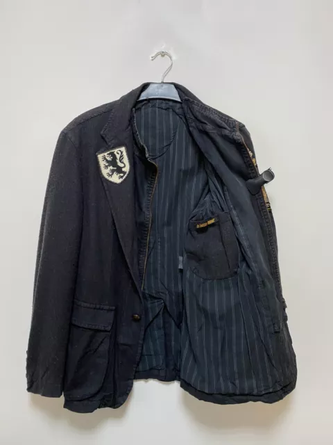 Takeshy Kurosawa Men's Grey Wool Blend Zip&Button Blazer Jacket Size EU46 UK36 3