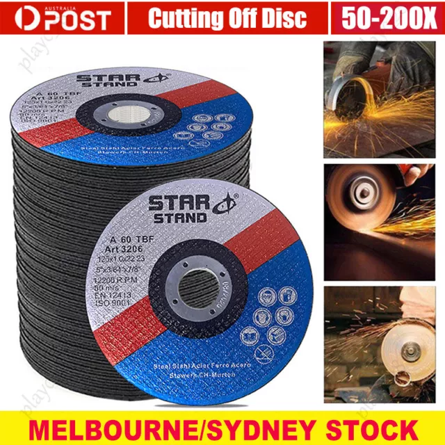 50-200pcs 5" 125mm Angle Grinder Cutting Discs - Thin Cut Off Wheels for Metal