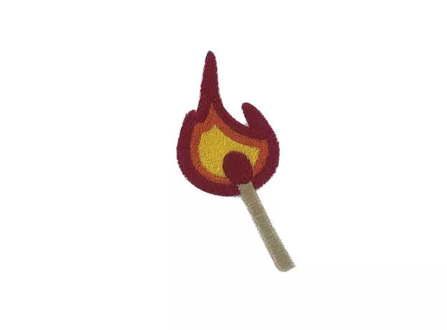 Patch aufnaher aufbugler applikation bügelbild Streichhölzer feuer