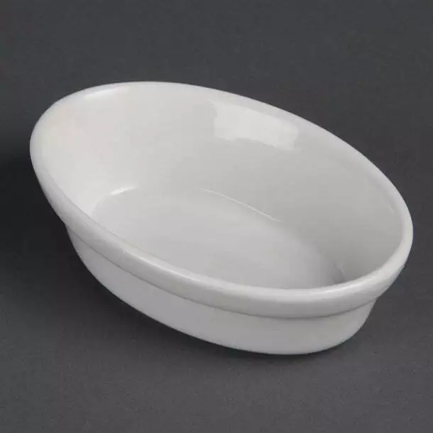 Olympia Whiteware Oval Pie Dishes 145 x 104mm (Pack of 6) PAS-DK806