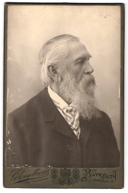 Fotografie G. Engelbrecht, Bayreuth, Kanalstraße 11, älterer Bürgerlicher mit l