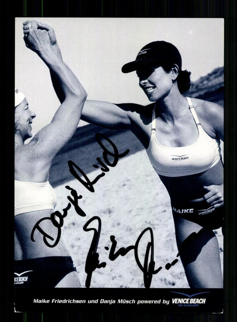Maike Friedrichsen und Danja Müsch Autogrammkarte Original Signiert + A 228113 Maike Friedrichsen und Danja Müsch Autogrammkarte Original Signiert + A 228113