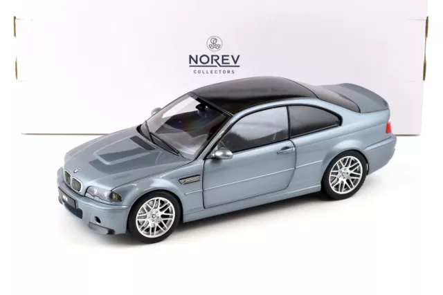 1:18 NOREV BMW M3 Csl (E46) Coupe 2003 Grey Metallic - Limited 1000 Pcs