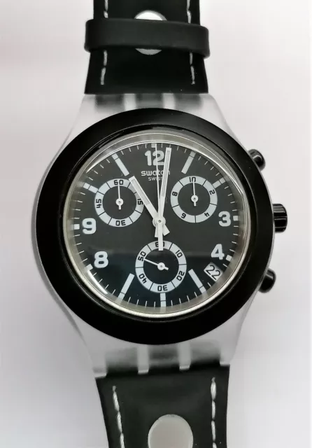 SWATCH IRONY Diaphane CHRONO 2012 - SVCK4072 - BLACK Cup - Neuf