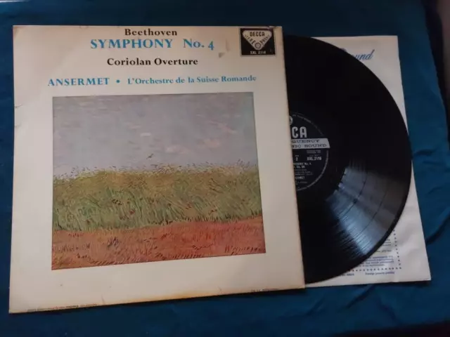 DECCA SXL 2116 WBG ED1 Beethoven; Sinfonie Nr. 4.  Ernest Ansermet / OSR LP NM-