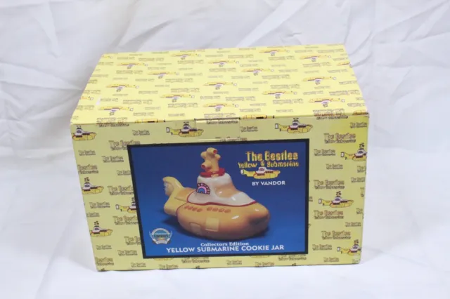 NEW The Beatles 1999 Limited Premiere Edition YELLOW SUBMARINE Cookie Jar Vandor
