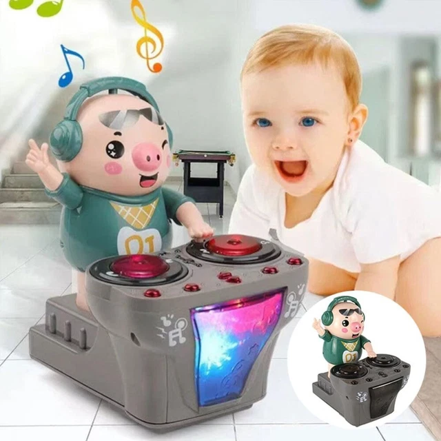 Rock Pig DJ Swinging Piggy Toy Plastic Waddle Dance Electric Doll