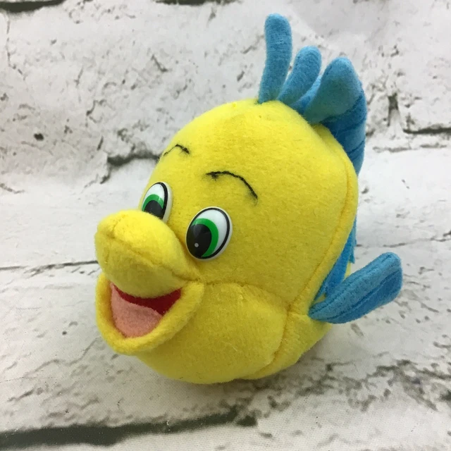 THE DISNEY MINI Bean Bag FLOUNDER Little Mermaid Plush New With Tags £8