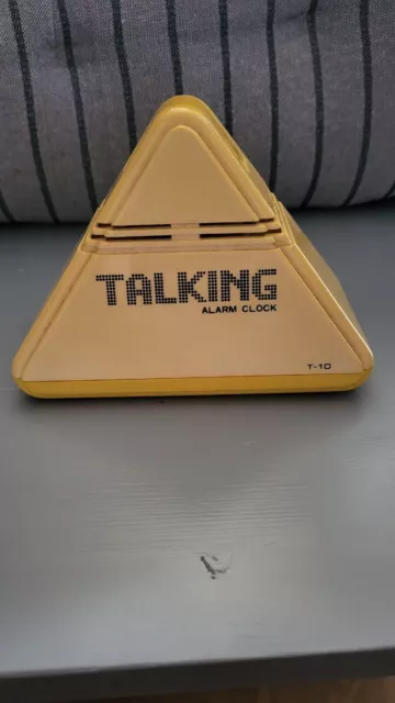 Vintage 1980'S Pyramid Digital Talking Alarm Clock T-10 Cobalt Speechmaster