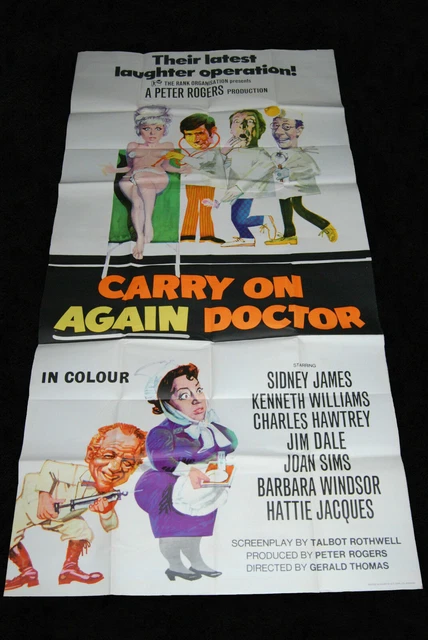 CARRY ON AGAIN Doctor - Rare British Three Sheet - Sidney Sid James ...