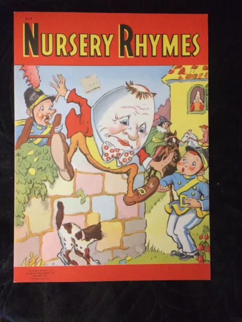 Vintage Whitman Publishing 1940’s Nursery Rhymes Humpty Dumpty Book Rare & Nice!