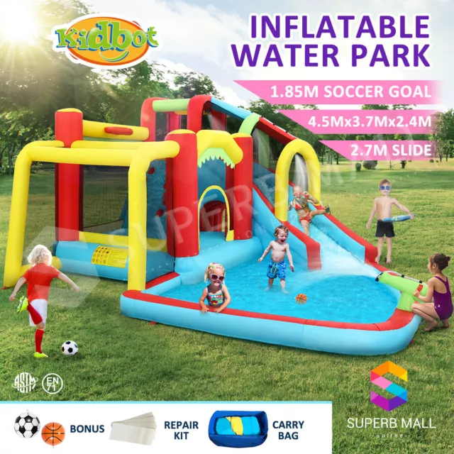 Inflatable Water Park Castle Outdoor Water Slide Jumping Bouncer House Cannon