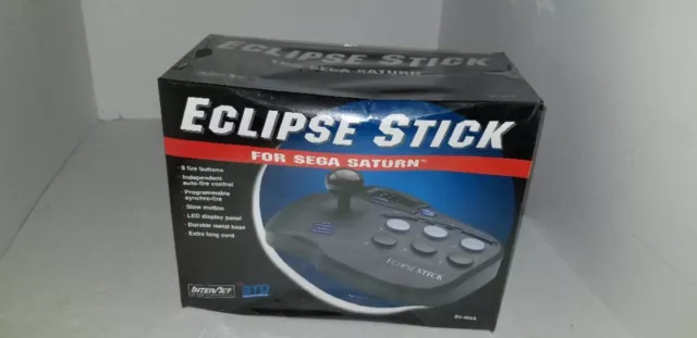 Neuf en Boîte Sega Saturne Eclipse Bâton Arcade Manette de Jeu Noir Modèle #38B