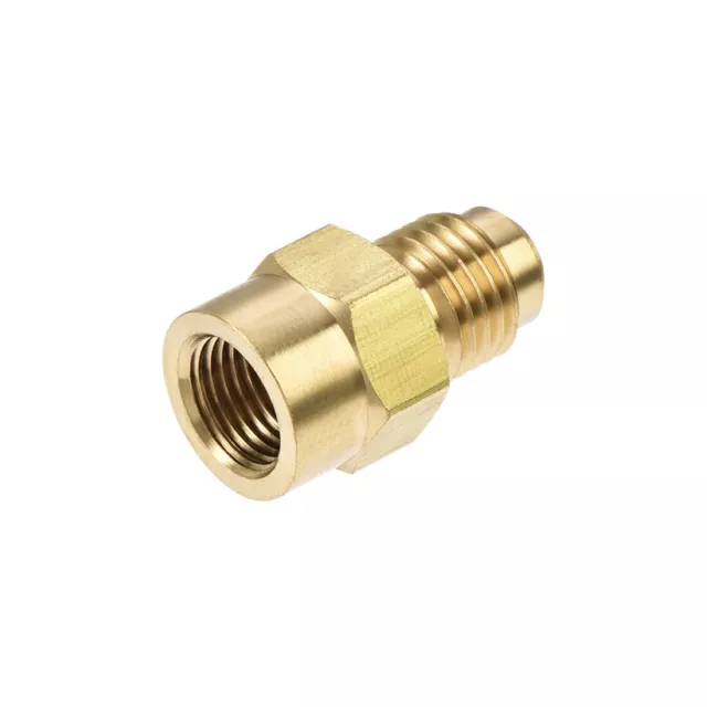 Brass Pipe fitting, 1/4 SAE Flare Male to 1/8NPT Female Thread, Tube Adapter