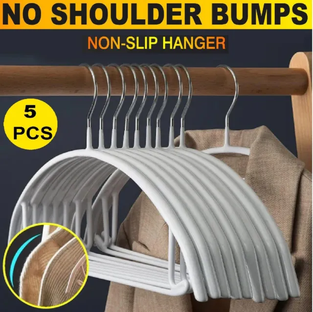 Metal Clothes Pants Hangers Shirt Coat Non-slip Closet Organiser Storage Rack AU