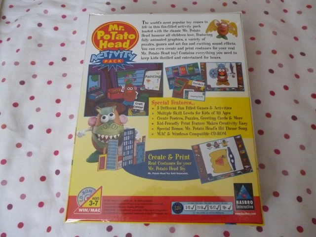 VINTAGE MR POTATO Head Activity Pack PC CD ROM Game Original Big Box vintage-mr-potato-head-activity-pack-pc-cd-rom-game-original-big-box