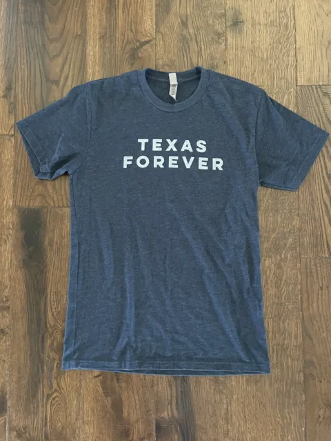 Next Level Texas Forever T Shirt Adult Size S - Blue Cotton Blend/ TEXAS PRIDE
