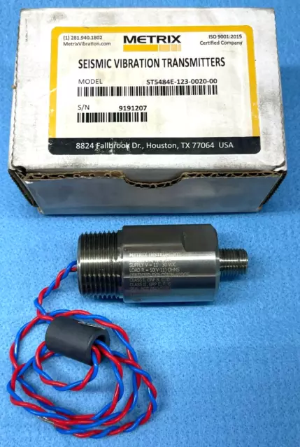 Metrix Seismic Vibration Transmitter St5484E-123-0020-00 Supply 11-30Vdc