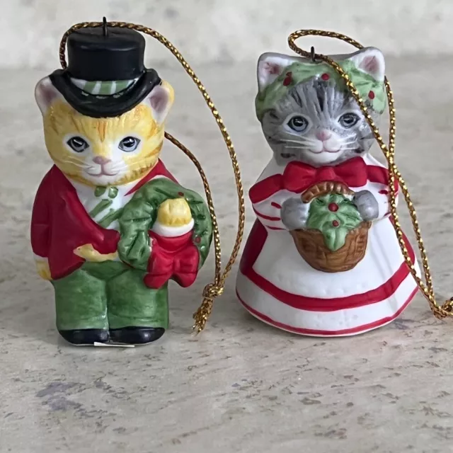 Kitty Cucumber and Buster Mini Christmas Ornament Schmid 1988