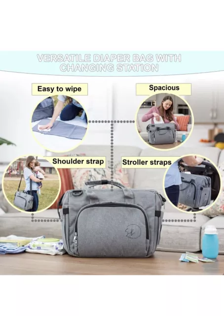 Shway Baby Diaper bag tote portable changing station backpack bassinet NEW