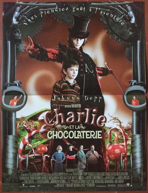 AFFICHE CHARLIE ET LA CHOCOLATERIE Johnny Depp TIM BURTON enfant conte