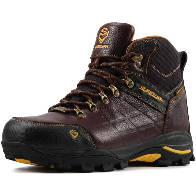 SUREWAY MEN'S 6 Inch Waterproof Steel/Soft Toe Leather Work Boots £113. ...