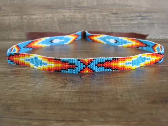 Navajo Indian Hand Beaded Hat Band by Jacklyn Cleveland