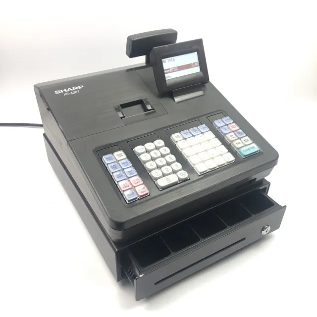 Sharp XE-A207 Electronic Cash Register With Manual No Keys