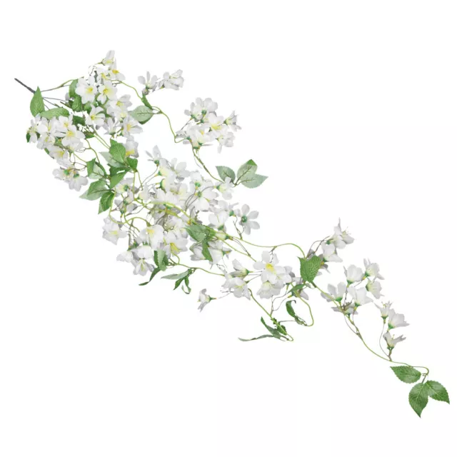 White Pp Artificial Cherry Blossom Front Door Garland Hanging Flower