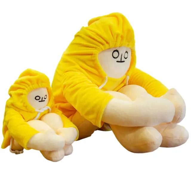 2 Pieces Stuffed Banana Doll Toy Banana Doll Man Plush Toy With Magnet Pose  Funny Man Doll Decompression Toy Plush Pillow Toy Stuffed Doll Toy Present