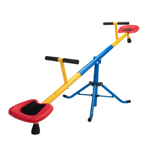 360-Degree Rotation Seesaw, Indoor Outdoor Kids Teeter Totter
