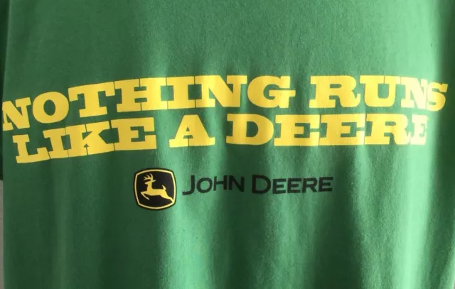 John Deere Tractors NOTHING RUNS LIKE A DEERE T-Shirt Green mens Size M