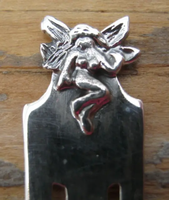 A Sweet Solid Silver 925 Bookmark With A Fairy / Nymph Topper - Paper Money Clip