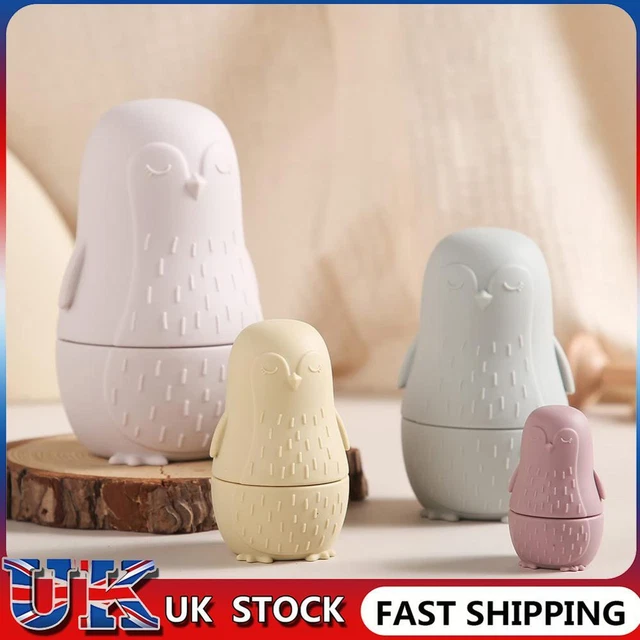 Color Size Matching Toys Gifts Montessori Toy for Boys Girls(Beige Penguin) ❀