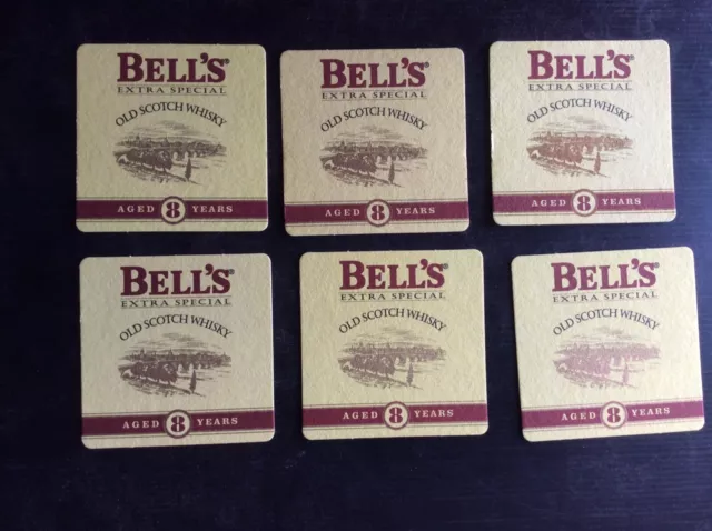 6  X  BELL,S  SCOTCH WHISKY “ Aged 8 years “ 2016,s Issue collectable COASTERS
