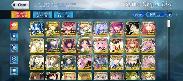 [NA] Fate Grand Order FGO 73 SSR 103 wnp End Game account