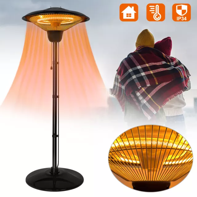 1500W Infrarot Heizstrahler Standheizer Heizpilz Standfuß Terassenstrahler  **1