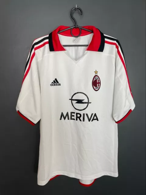 Ac Milan 2003/2004 Away Football Shirt Vintage Adidas Soccer Jersey Size L Adult