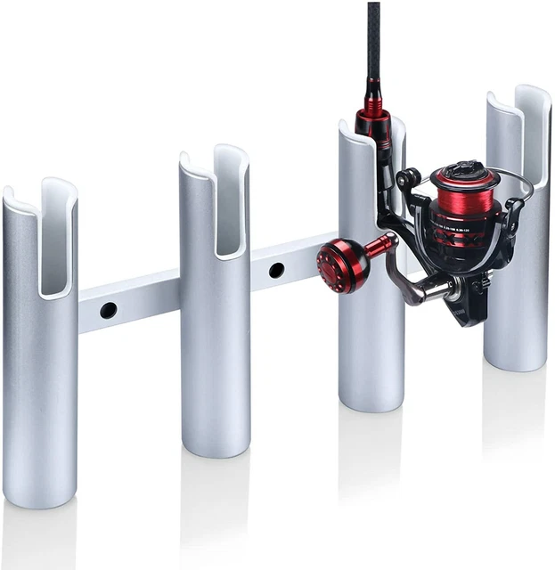 4 Link Tube Aluminum 4 Rod Rack Fishing Rod Holder Suit Boat & Yacht & Truck RV