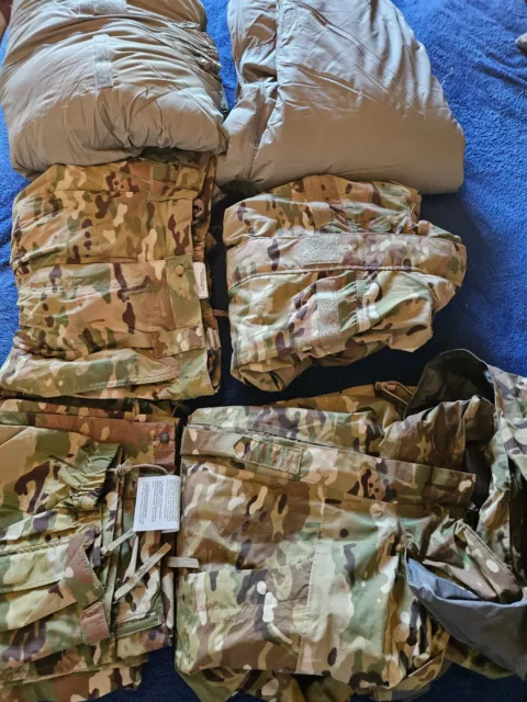 6 pc. OCP Multicam Jackets & Trousers Layer 6, 7 Extreme Wet Cold Weather Parka