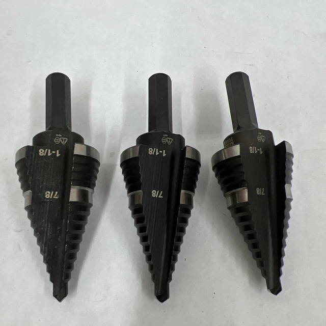 3X Klein Tools KTSB11 Double Fluted Step Drill Bit 3
