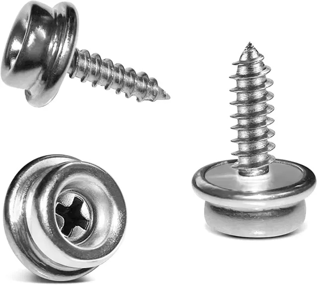 Stainless Steel Screws Marine Grade Boat Canvas Snaps 3/8"Socket with Stainless