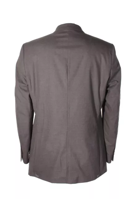 Tommy Hilfiger Taupe Slim-Fit Stretch Performance Two Button Notch Lapel Blazer 2