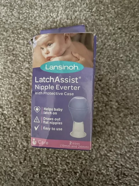 NEW Lansinoh - Latch Assist Nipple Everter w/ Protective Case & 2 Sizes Included