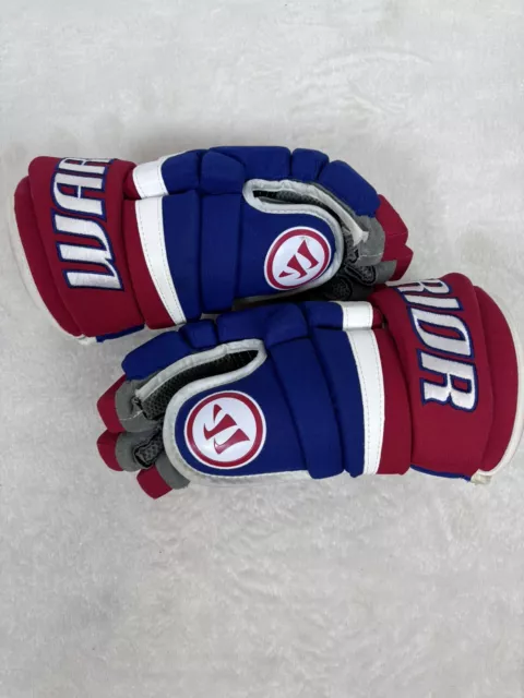 Warrior Covert Pro Stock DT2 Hockey Gloves 14” SR Red White Blue