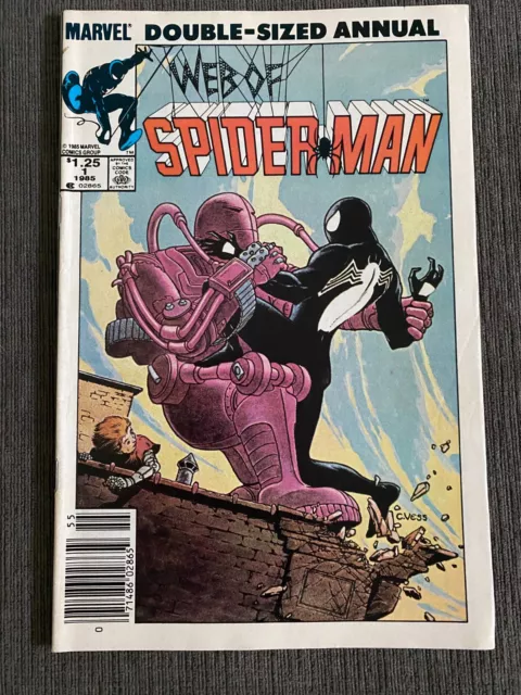 Web of Spider-Man Annual #1 (1985) Newsstand FN 1st Series Charles Vess cover