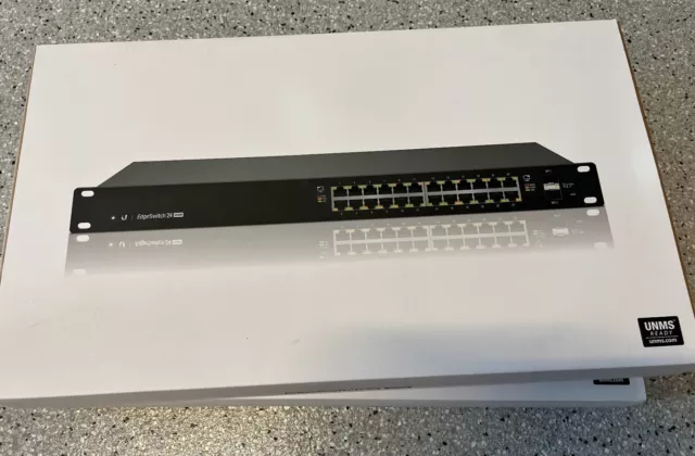 24 Port Ubiquiti EdgeSwitch Managed 250W PoE+ Giga Switch ES-24-250W