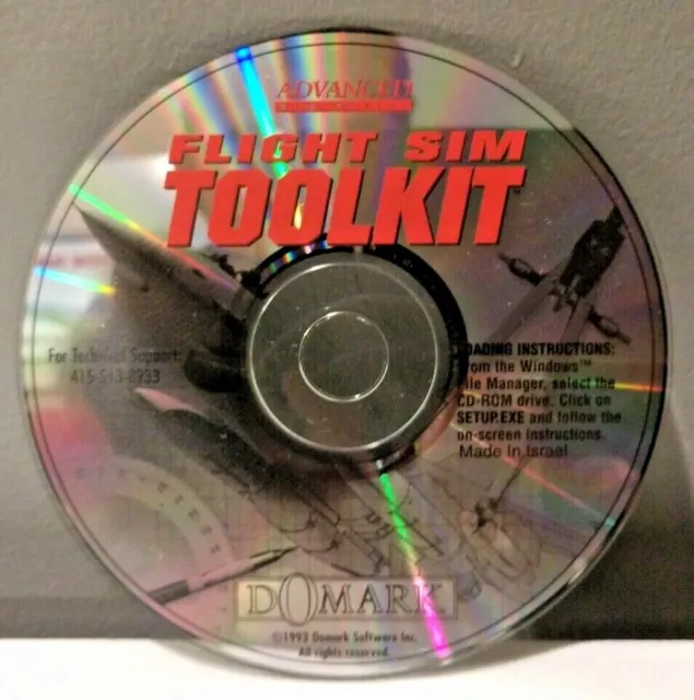 1993 Flight Sim Toolkit by Domark PC Game Combat Flight Simulator Builder