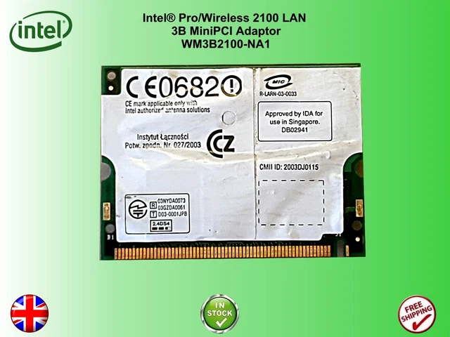 💥 INTEL® PRO/WIRELESS 2100 LAN 3B MiniPCI Adaptor WM3B2100-NA1 💥 £6.25 ...